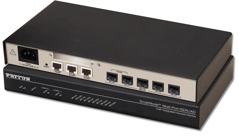 Patton SmartNode 4638 VoIP-Gateway (SIP/H323, 5 x BRI, ISDN, 8 Fax-/Sprachkanäle)